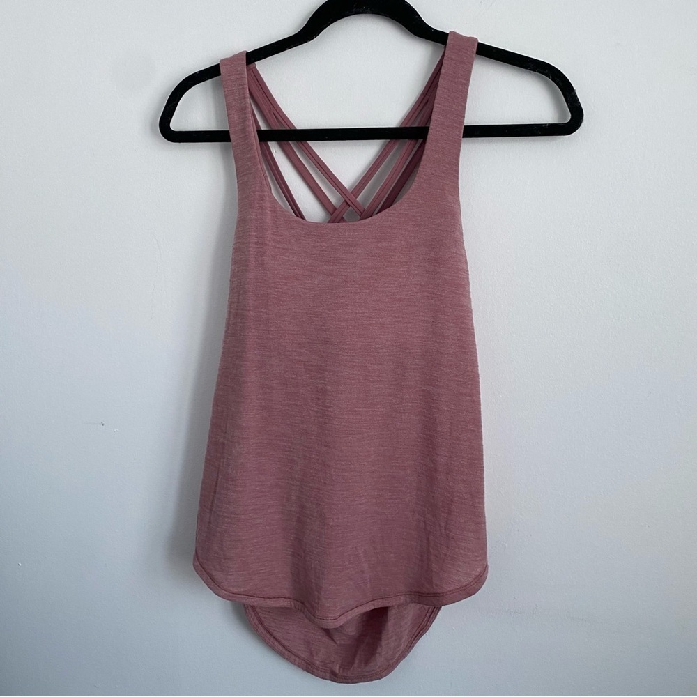Lululemon Free To Be Serene Tank Medium Support • Heathered Quicksand • US 4